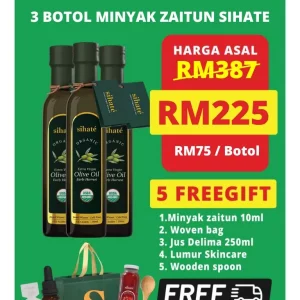 3 BOTOL EVOO SIHATE (SET RAWATAN)